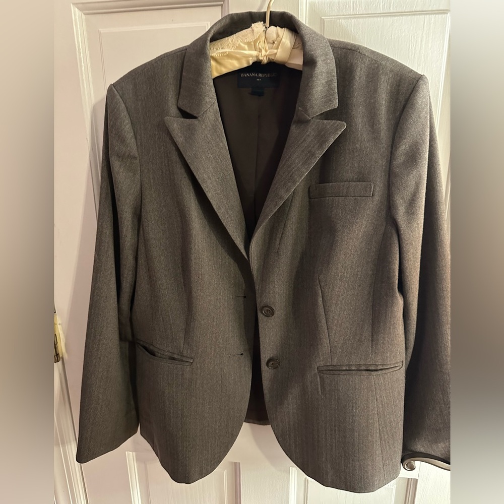 Banana Republic Size 14 Brown Suit Jacket